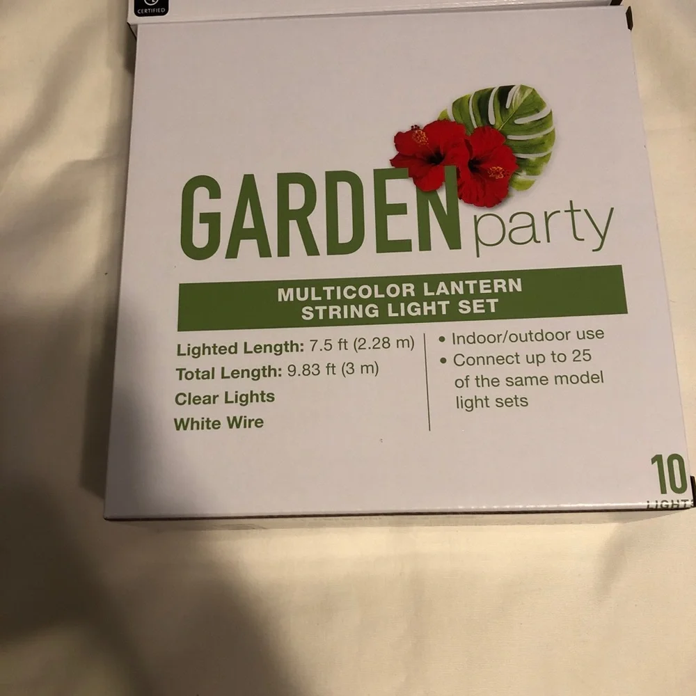 Garden party lantern multicolor lights lot of 2